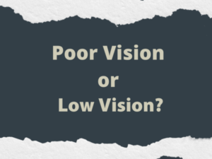 Poor or Low Vision